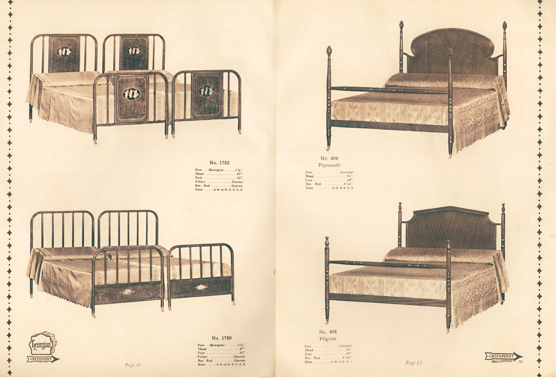 Greenpoint Bed Company Bed Catalog Page 1