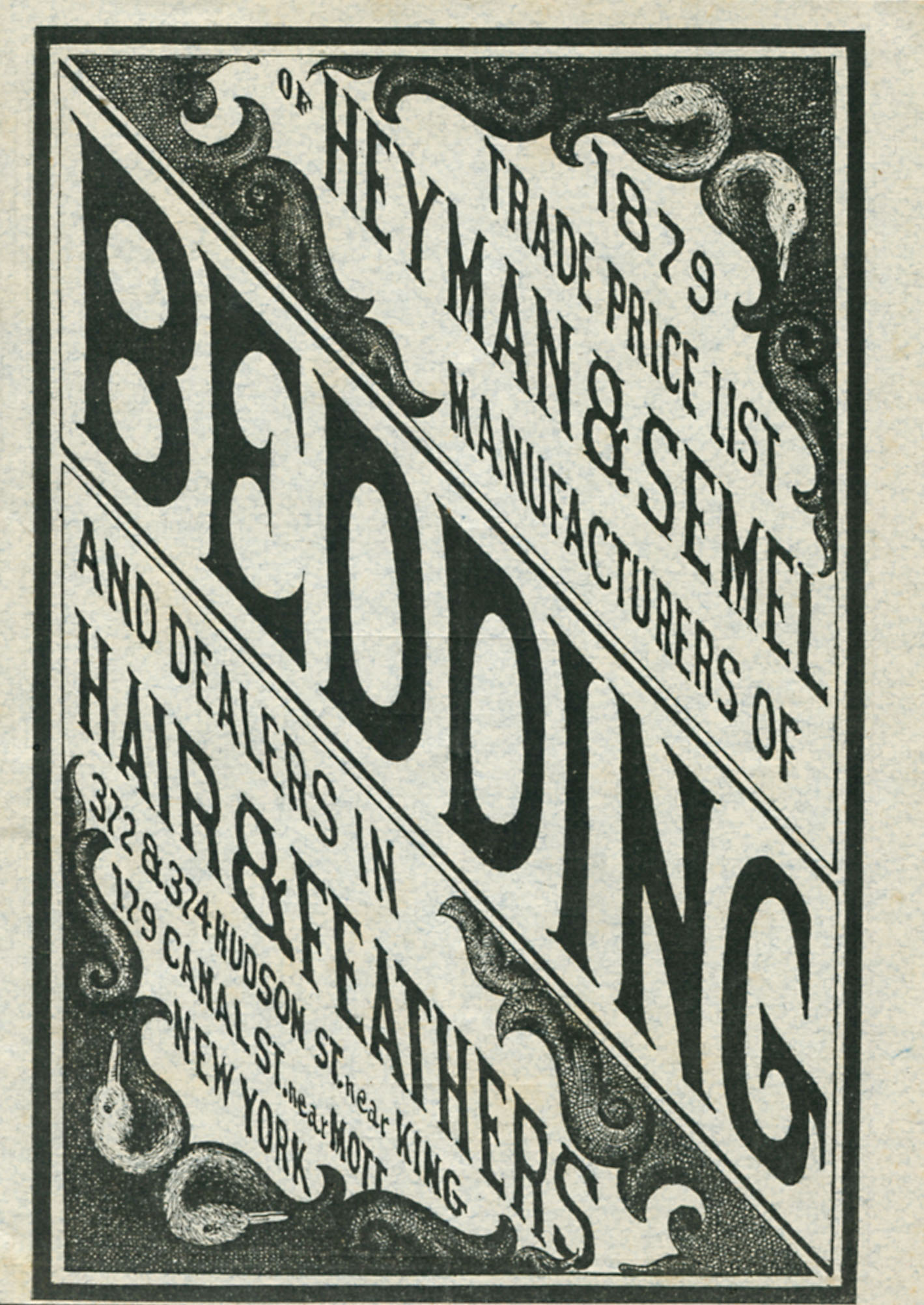 Heyman and Semel Mattress Catalog 1879