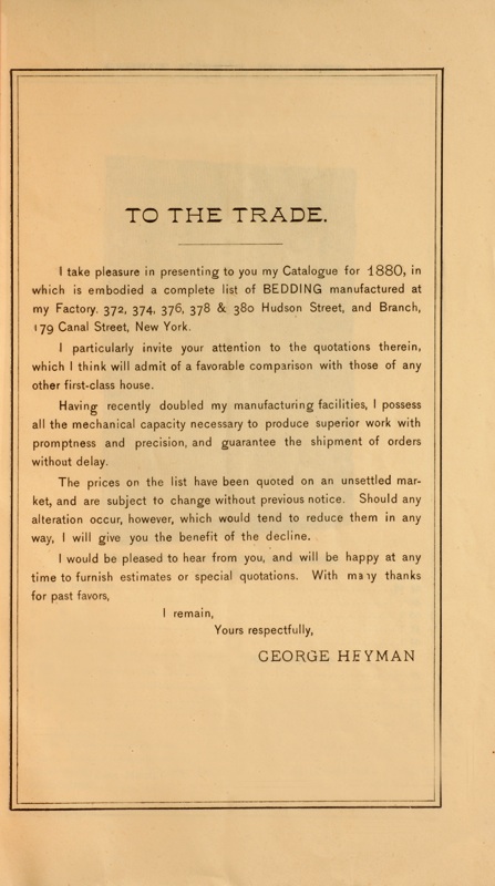 George Heyman Bedding Catalog Page 2